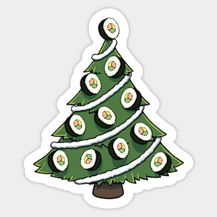 Sushi Christmas Tree Sticker